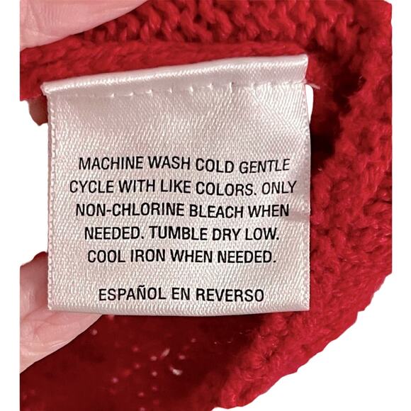 Style & Co Red Cowl Neck Knit Sweater Size Large Petite - Picture 5 of 5